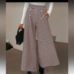 Brown hounstooth pants